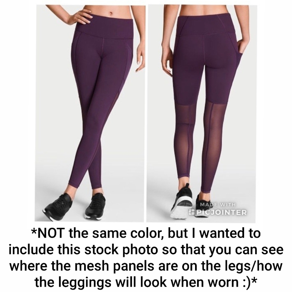 VS Sport Dark Blue Athletic Leggings, Size Large